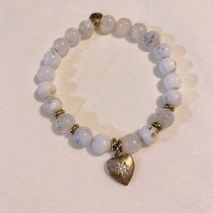 T Jazelle heart charm bracelet